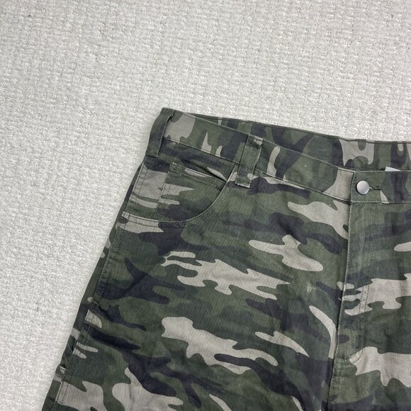 Y2K Work King Camouflage Cargo Shorts Mens Size 42 Workwear Skate Heavy Duty - Picture 2 of 14